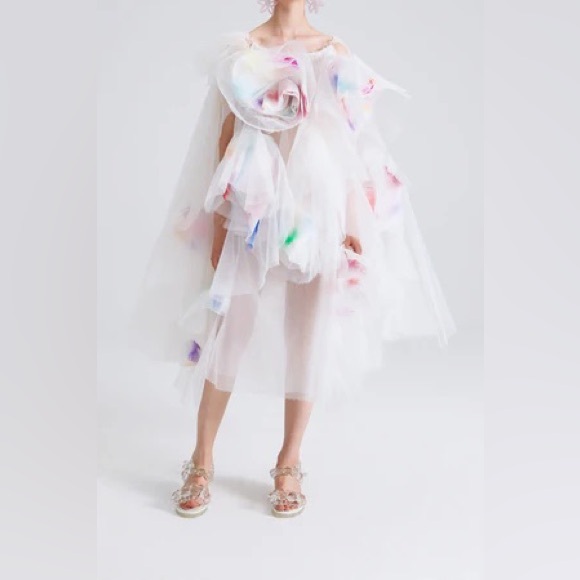 Susan Fang embroidered rose gown: custom made, worn once, original price $2500+ - Picture 3 of 4